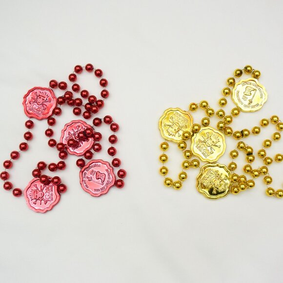 Gasparilla Tampa Pirate Skull-  Mardi Gras Parade Beaded Necklaces (1821-2021) - Picture 1 of 4